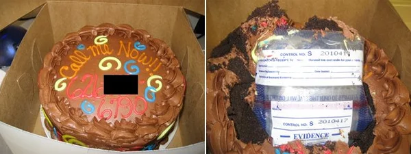 Tort z wiadomością od Jokera