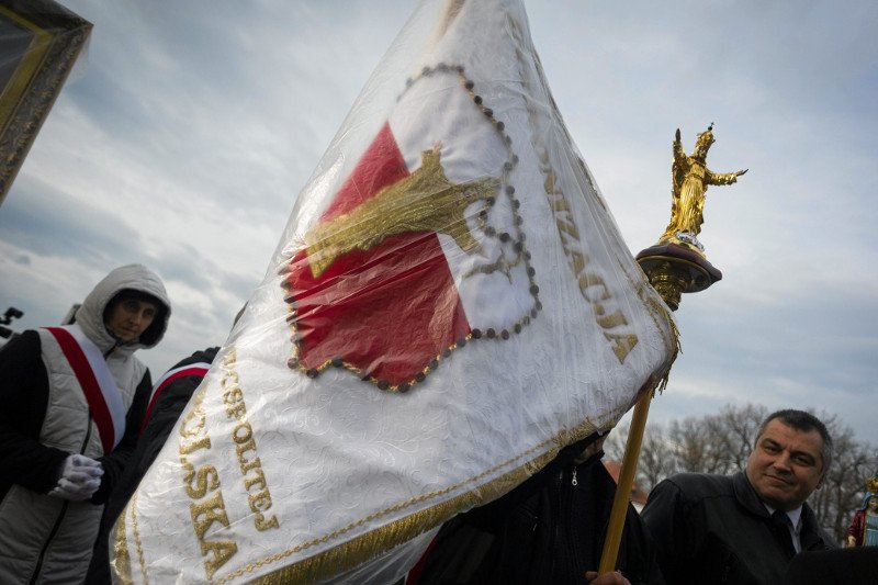 Uroczystości intronizacji Jezusa Chrystusa na Króla Polski w Łagiewnikach, 2016 rok.