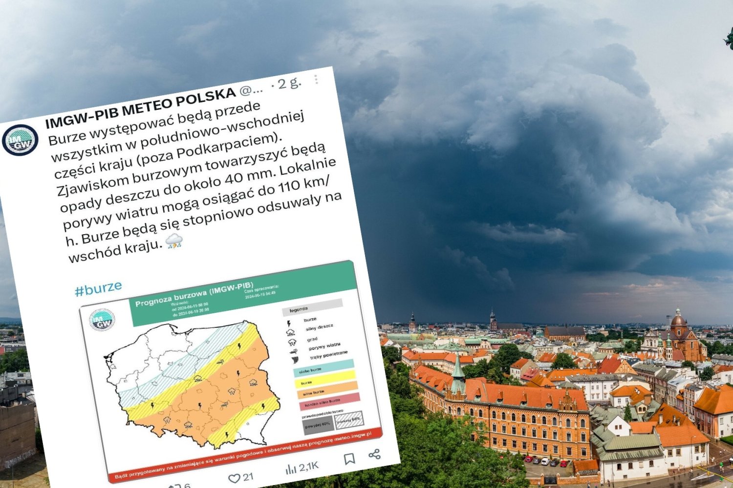 Potężne burze przeszły przez Polskę. Kolejne ostrzeżenia IMGW.