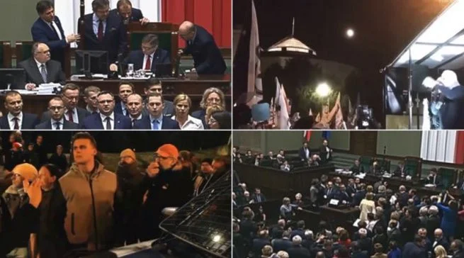 Demonstranci to bojówkarze, a zaburzenie trójpodziału władzy to super sprawa! Takie rzeczy tylko w TVP.