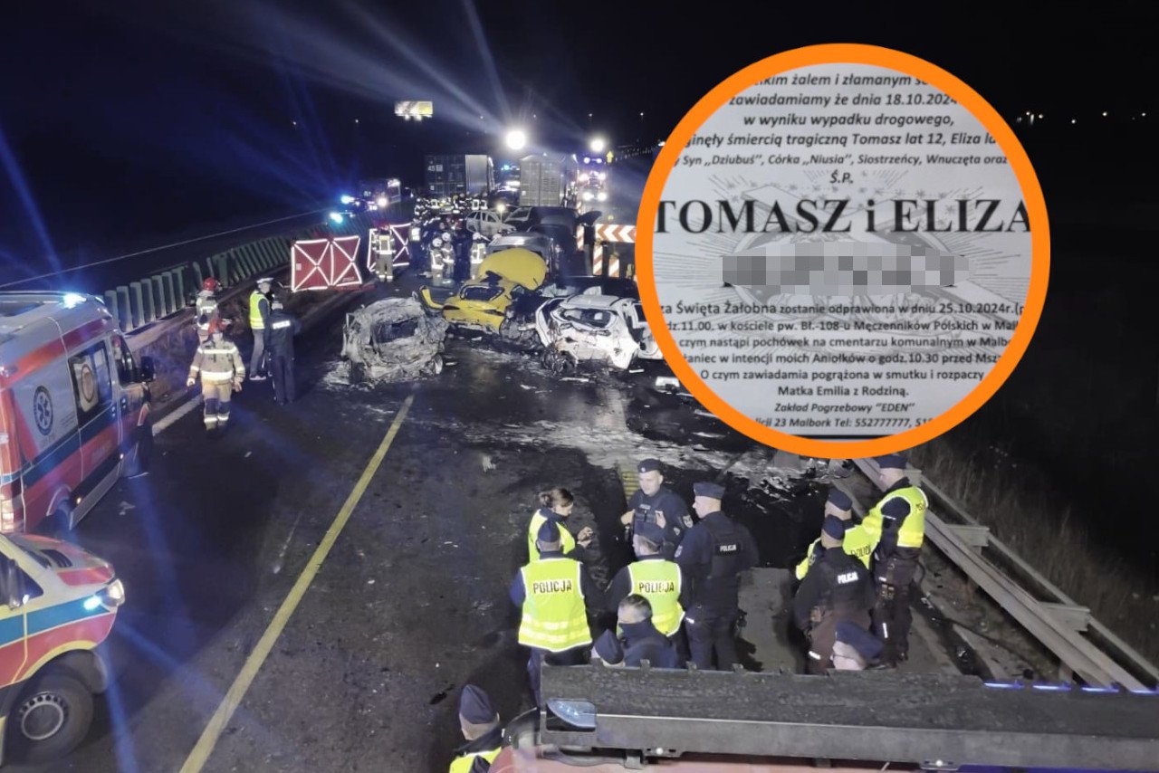Pogrzeb Tomasza i Elizy. Rodzeństwo zginęło w karambolu na S7 pod Gdańskiem