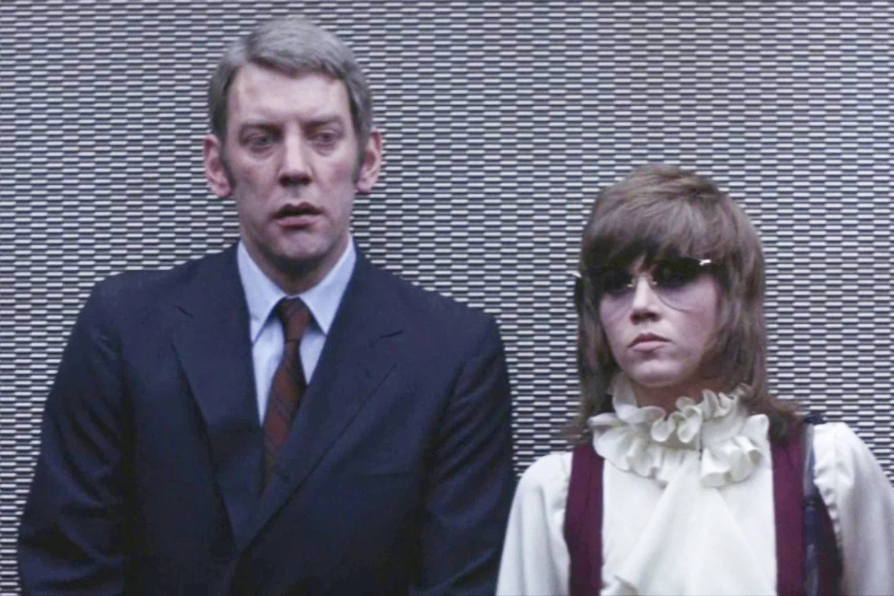 Donald Sutherland i Jane Fonda w filmie "Klute".