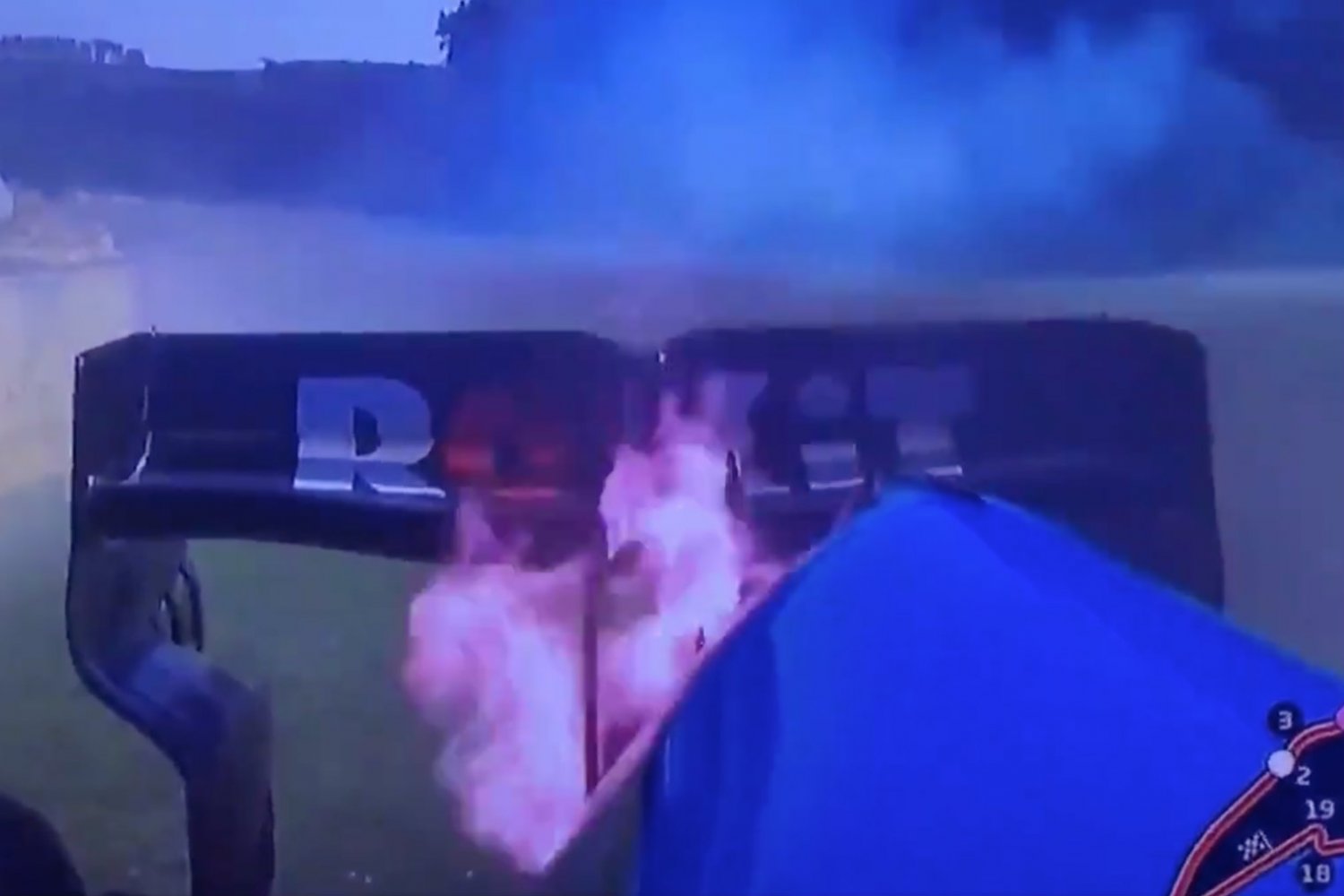 W czasie kwalifikacji do Grand Prix Belgii w Formule 1 zapłonął bolid Roberta Kubicy.