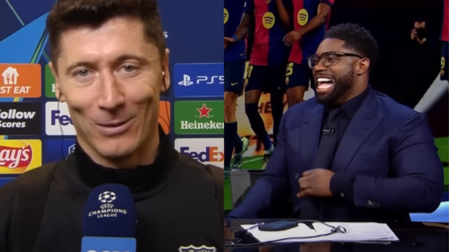 Lewandowski rozbawił ekspertów CBS.