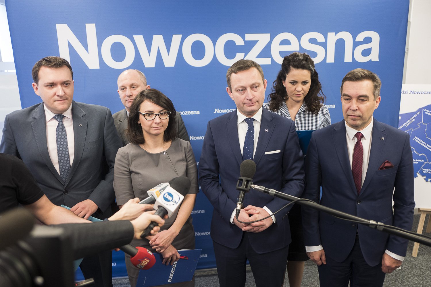 Konferencja władz Regionów Warszawskiego i Mazowieckiego Nowoczesnej o zmianach w ustroju miasta Warszawy.