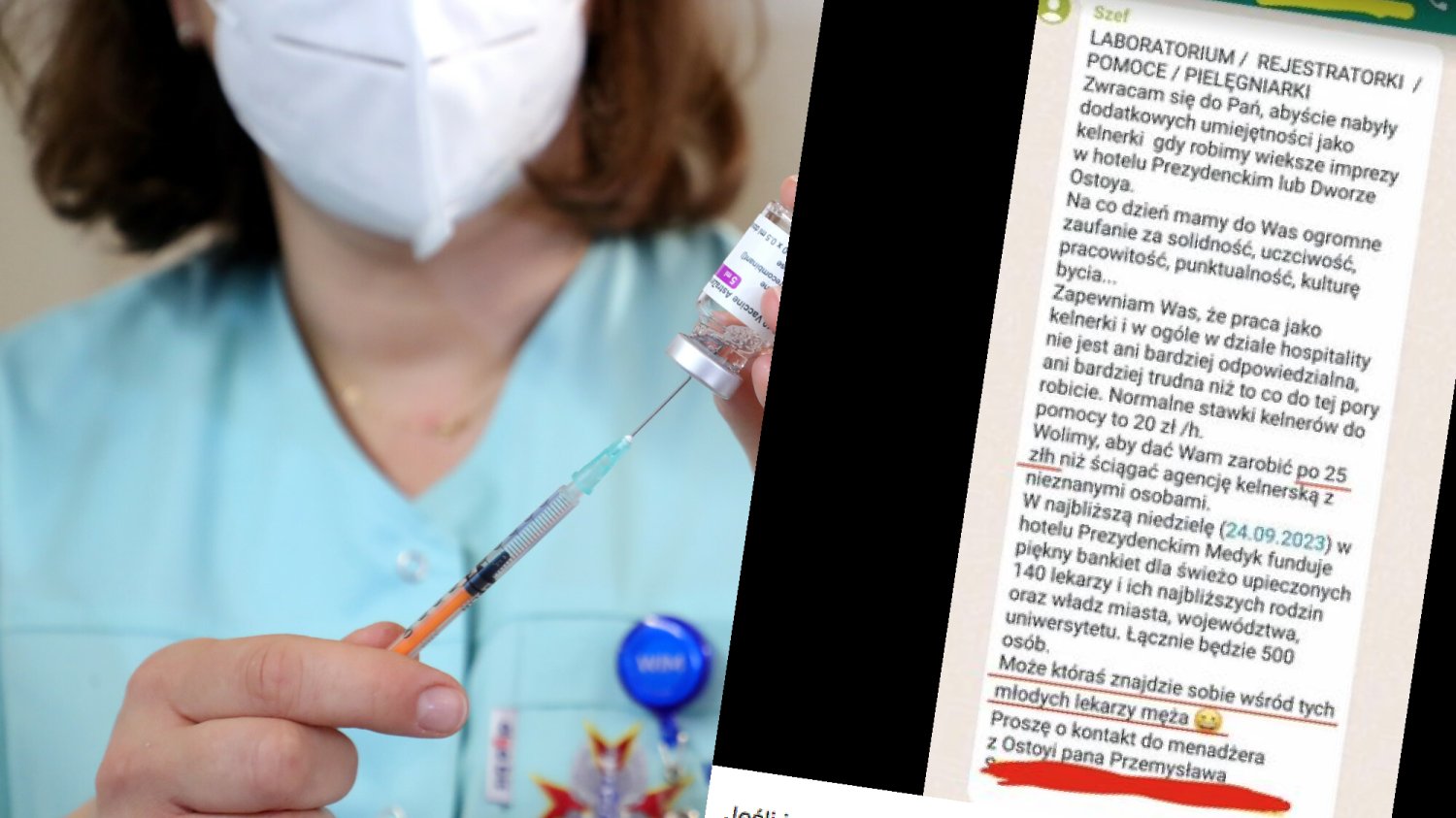 Pielęgniarki dostały ofertę pracy jako kelnerki i ogrodniczki