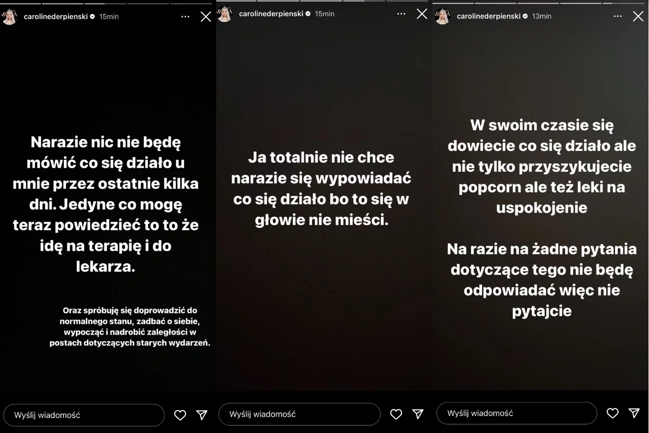 Derpienski dodała niepokojące relacje na Instagramie. Stało się coś złego?