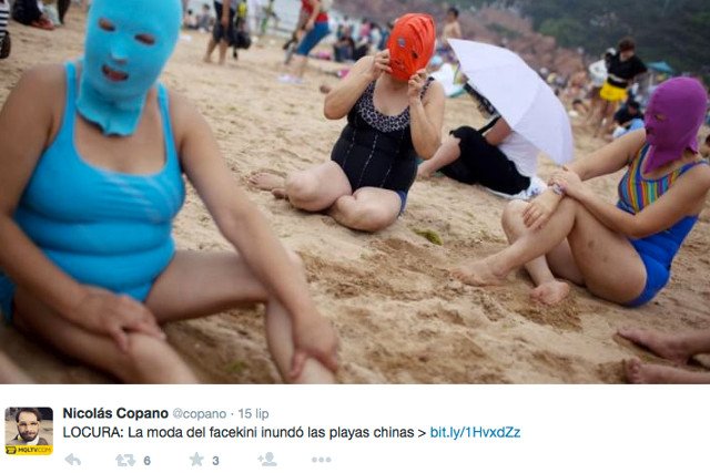 Facekini chroni twarz przed promieniowaniem słonecznym