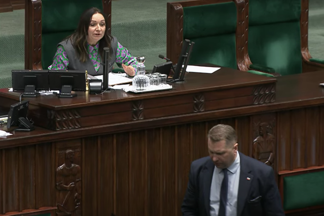 Kolejne show Czarnka w Sejmie. Tak zachował się wobec wicemarszałkini