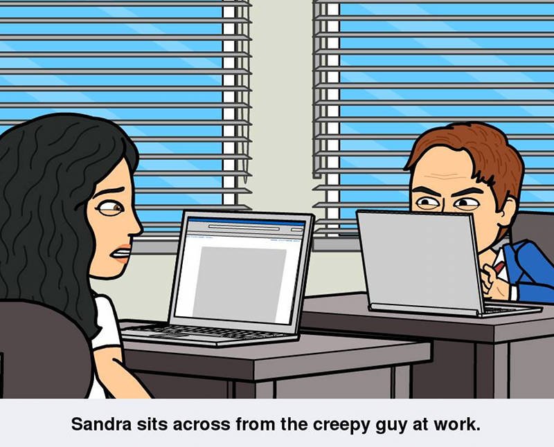 Zrzut ekranu z aplikacji Bitstrips.