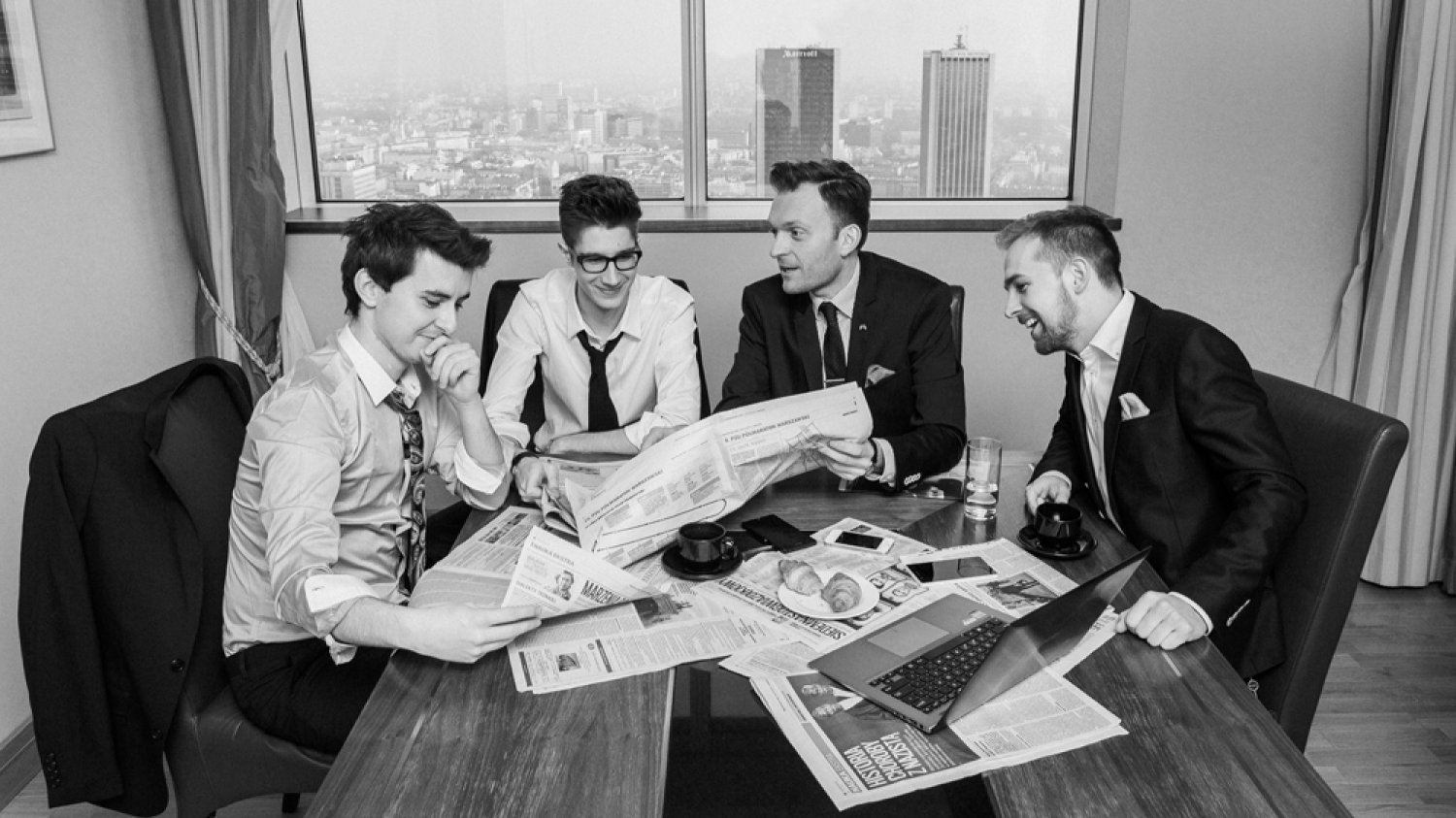 Zespół reporterów politycznych naTemat. Od lewej: Michał Gąsior, Michał Wąsowski, Tomasz Machała, Kamil Sikora