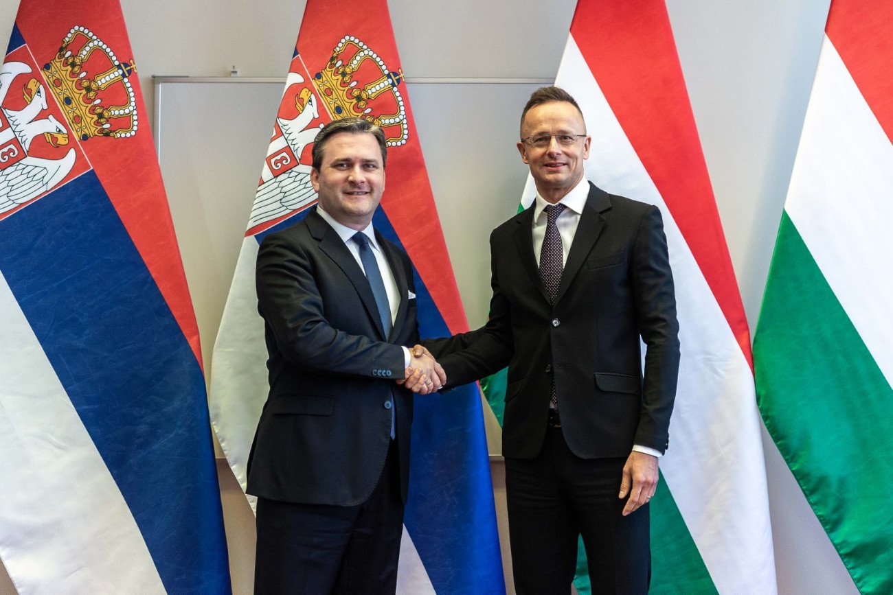 Ministrowie spraw zagranicznych Serbii i Węgier: Nikola Selaković i Péter Szijjártó