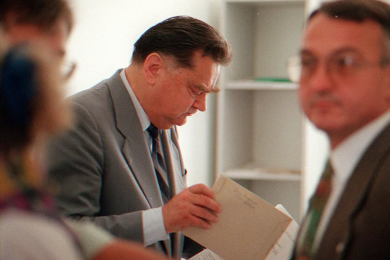 Jan Olszewski i działacze ROP w latach 90-tych.