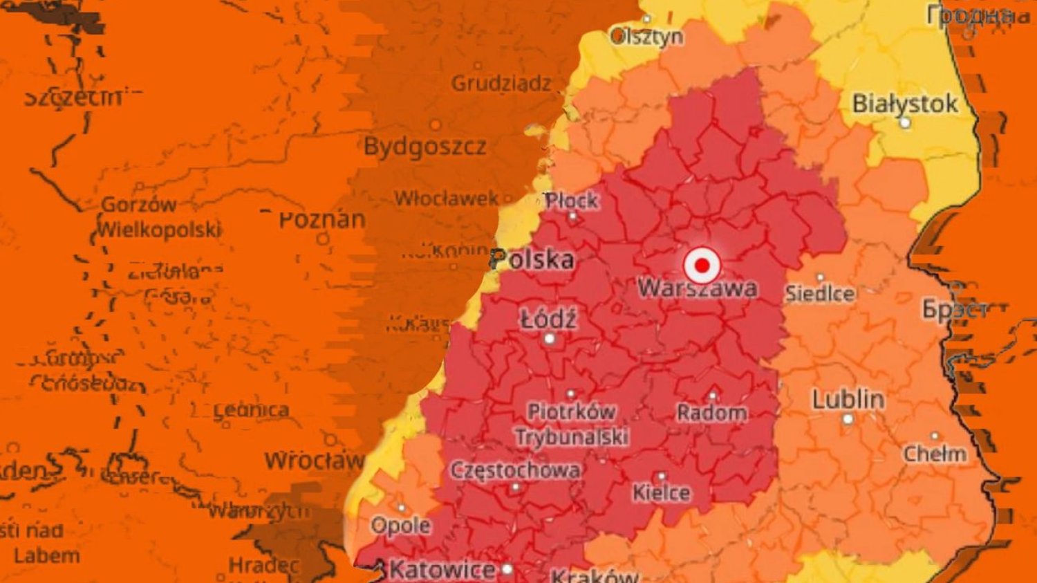"Mierzymy się z innym zagrożeniem". To tym razem niż genueński przyniesie do Polski Mapa IMGW z alertami pogodowymi