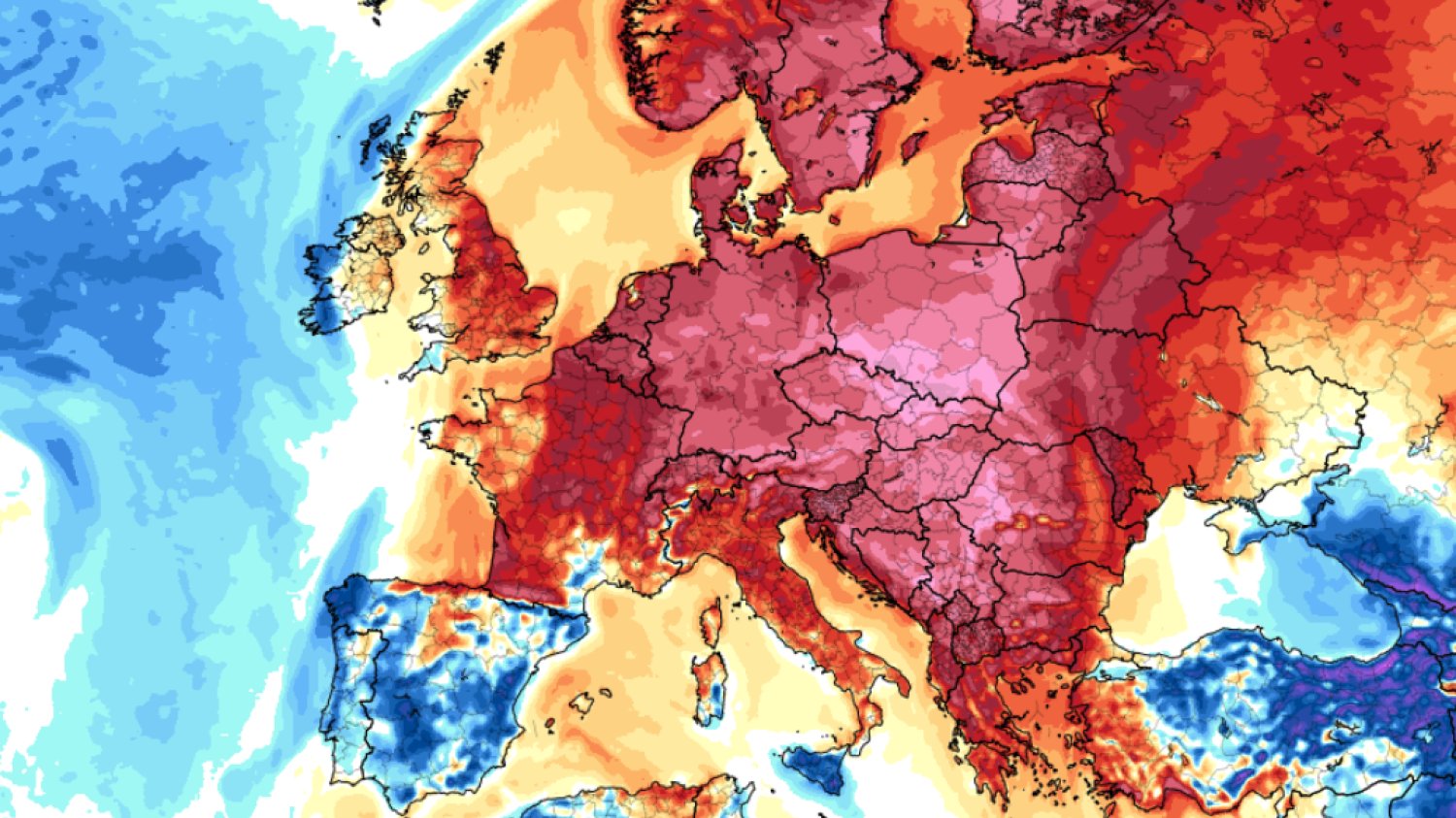 Na zdjęciu anomalia temperatura od 28 lutego do 8 marca. Marzec zapowiada się jako miesiąc cieplejszy od normy wieloletniej.