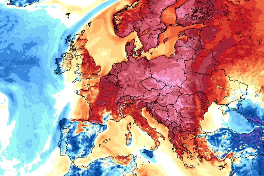 Na zdjęciu anomalia temperatura od 28 lutego do 8 marca. Marzec zapowiada się jako miesiąc cieplejszy od normy wieloletniej.