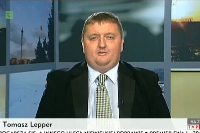 Tomasz Lepper podczas rozmowy ze stacją TVP Info