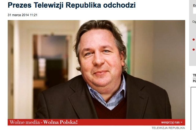 Piotr Barełkowski zrezygnował z funkcji prezesa Telewizji Republika