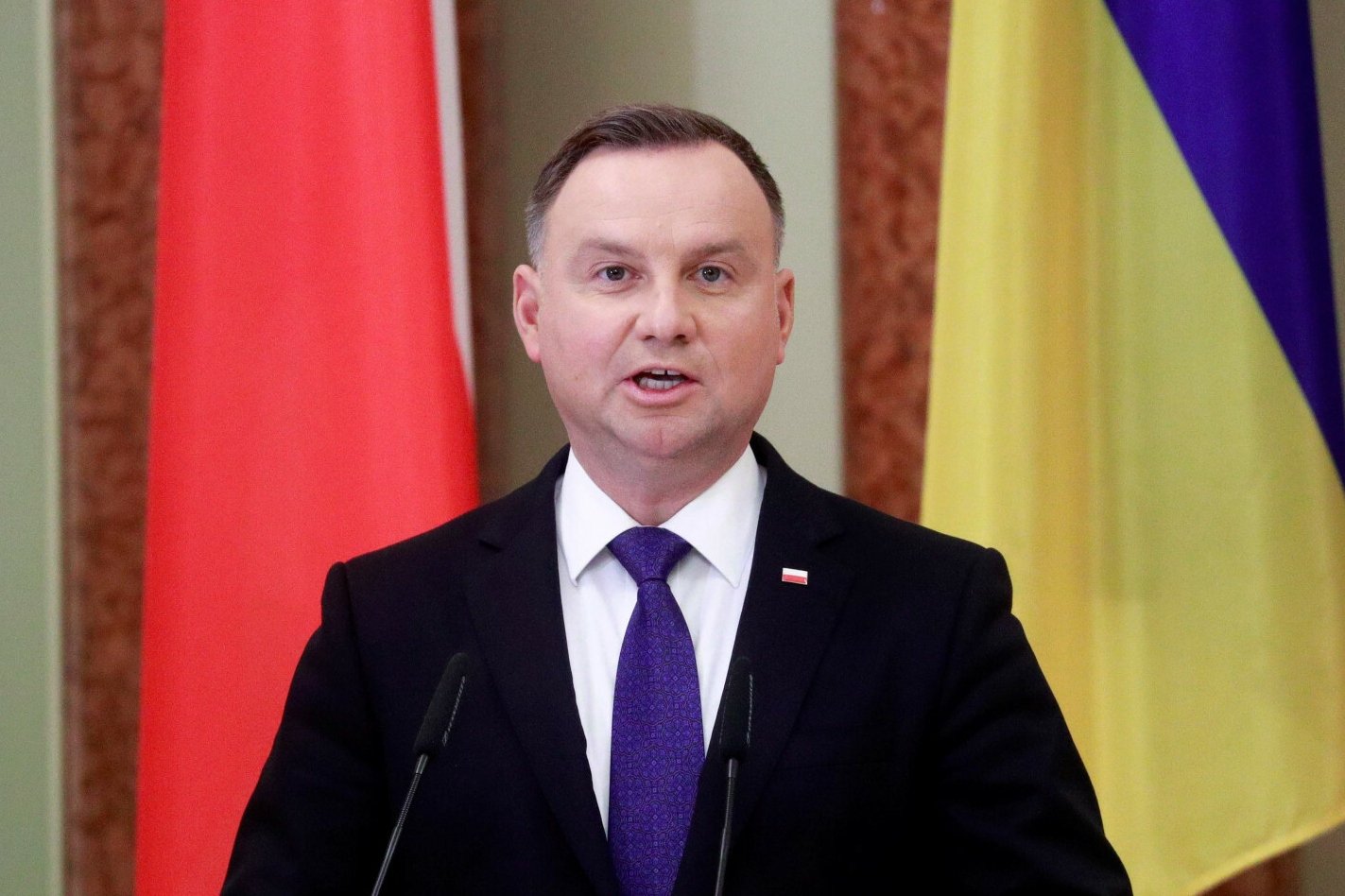 W Irpieniu pojawiły się billboardy z wizerunkami przywódców światowych.