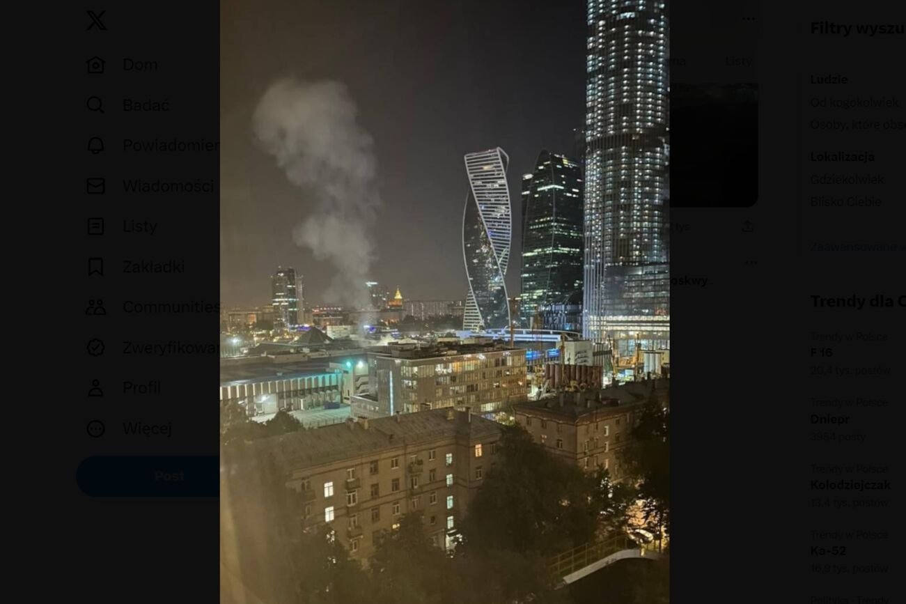 Atak dronów na Moskwę, uderzenie blisko Kremla