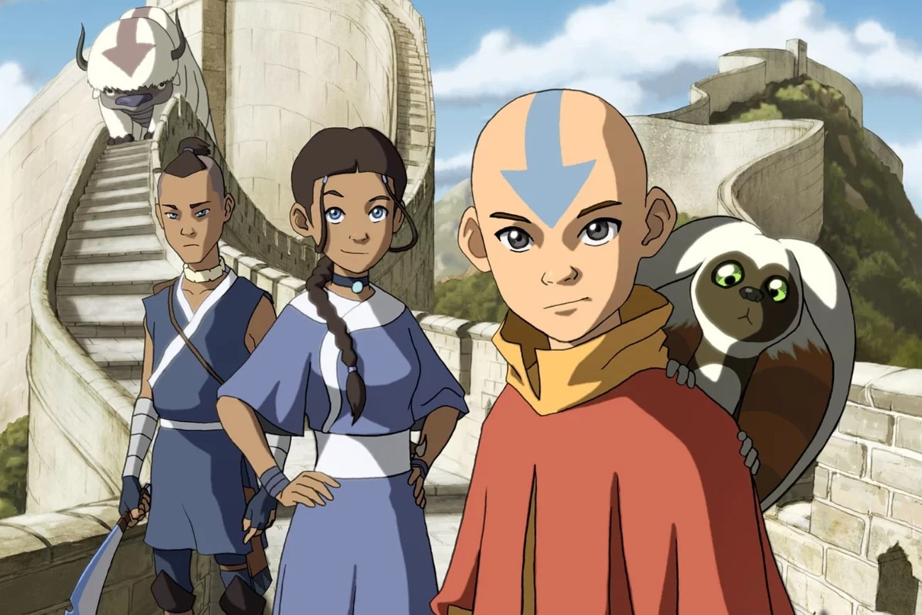 Sokka, Katara i Aang w serialu "Awatar: Legenda Aanga"