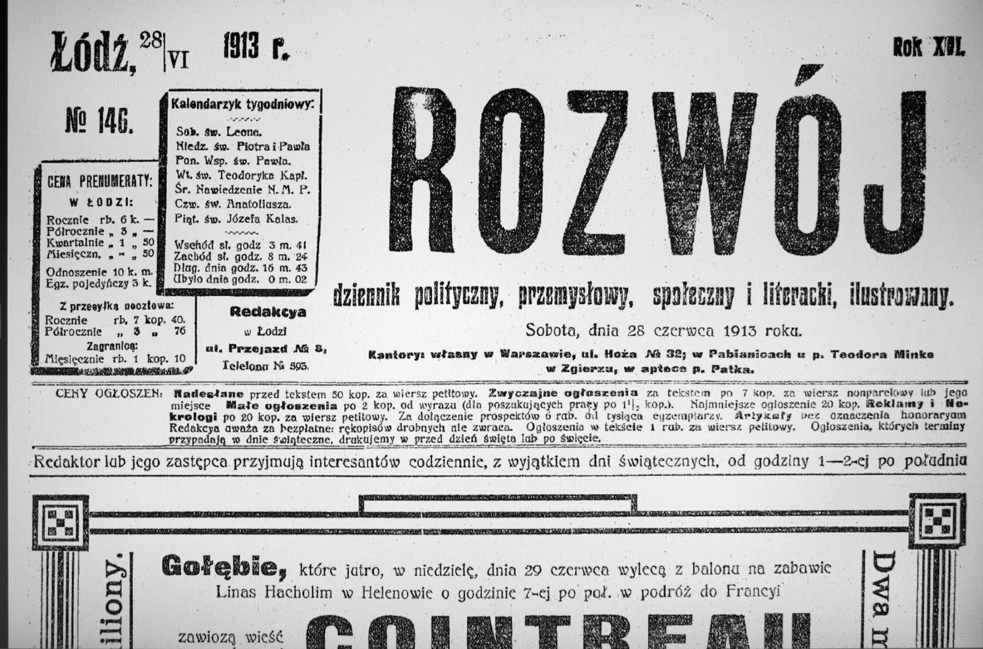 ROZWÓJ 28.VI.1913