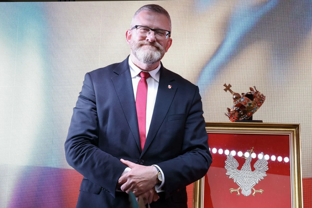 Grzegorz Braun komentuje swój wynik w wyborach prezydenckich 2025.