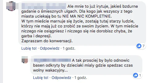 Komentarze mieszkańców.