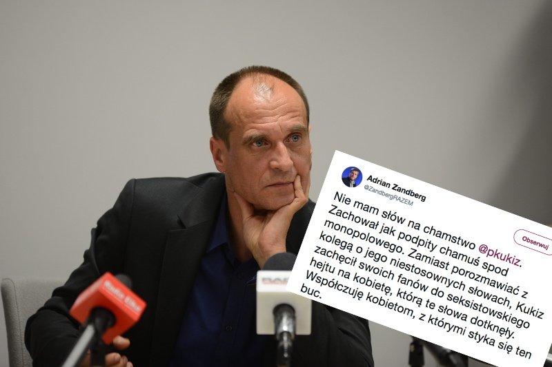 Lider Partii Razem w dosadny sposób skomentował obronę Marka Jakubika przez Pawła Kukiza.