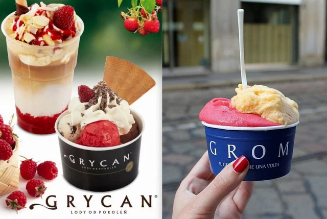 Nasza porcyjka vs ich gelato piccolo