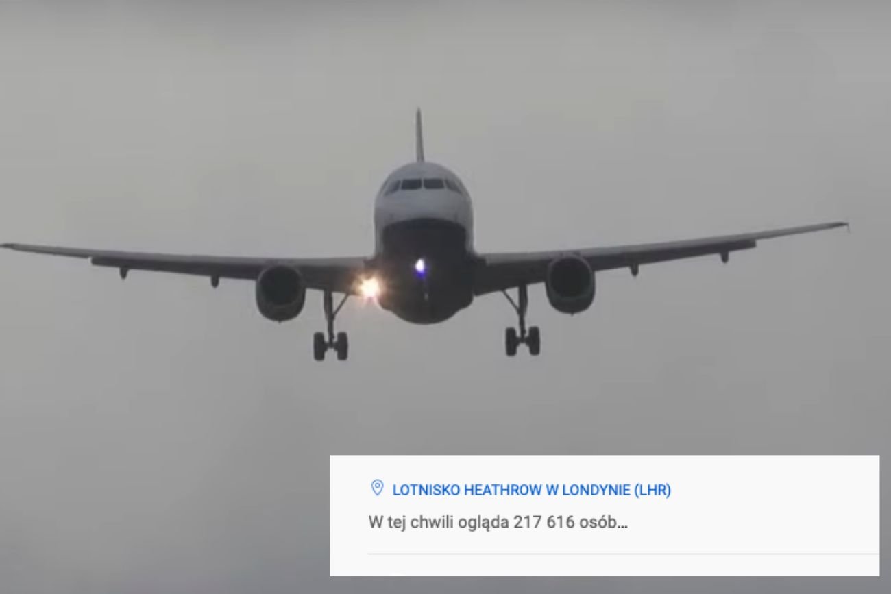 Relacja live z lądowania samolotów.