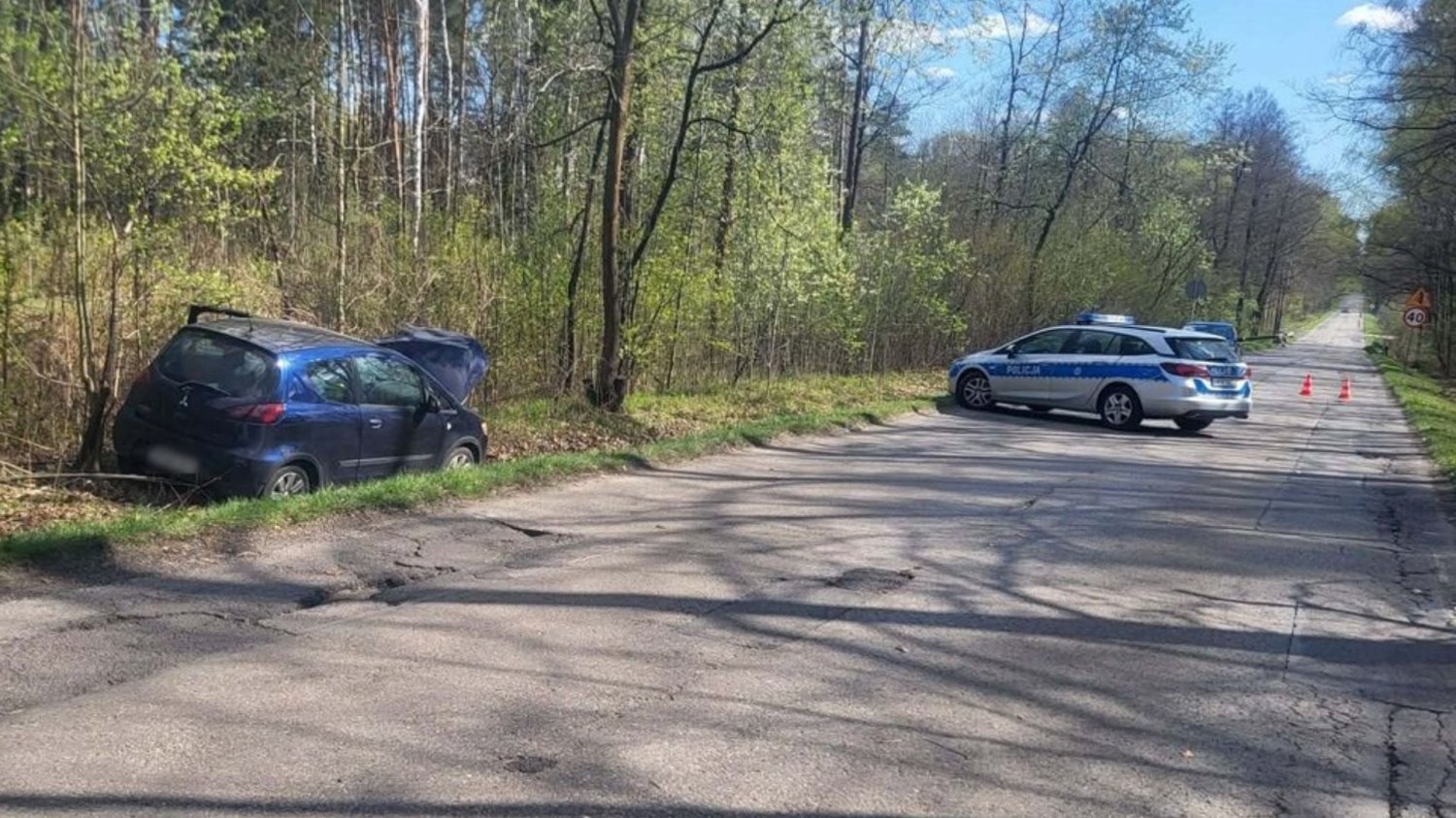 Śmierć Łukasza Litewki. Jest decyzja sądu ws. 57-letniego kierowcy Mitsubishi miejsce wypadku, w którym zginął poseł Łukasz Litewka