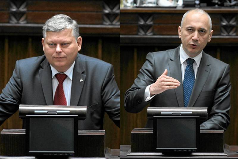 Posłowie Marek Suski i Joachim Brudziński