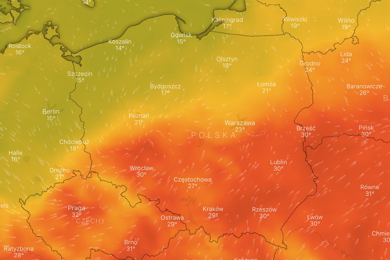 Burze z gradem i silnym wiatrem mogą wystąpić w Polsce 20 czerwca.