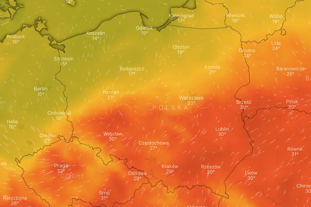 Burze z gradem i silnym wiatrem mogą wystąpić w Polsce 20 czerwca.