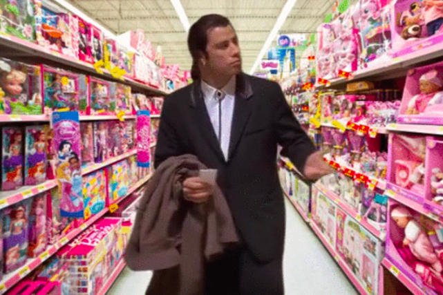 Travolta nie wie, co ma zrobić.