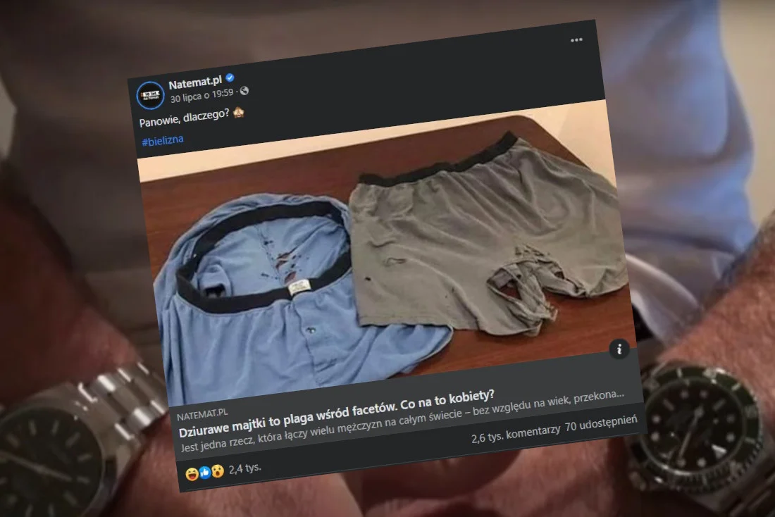 dziurawe majtki dziury w bokserkach memy skąd się biorą