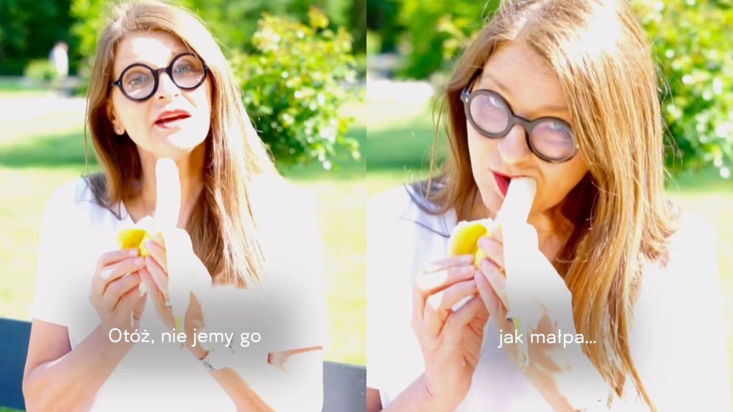 Irena Kamińska-Radomska uczy, jak jeść banany. "Nie jemy jak małpa"