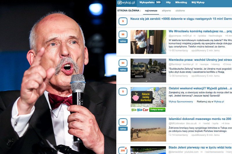 Janusz Korwin-Mikke atakuje wykop.pl? Żąda usunięcia komentarzy i danych użytkownika