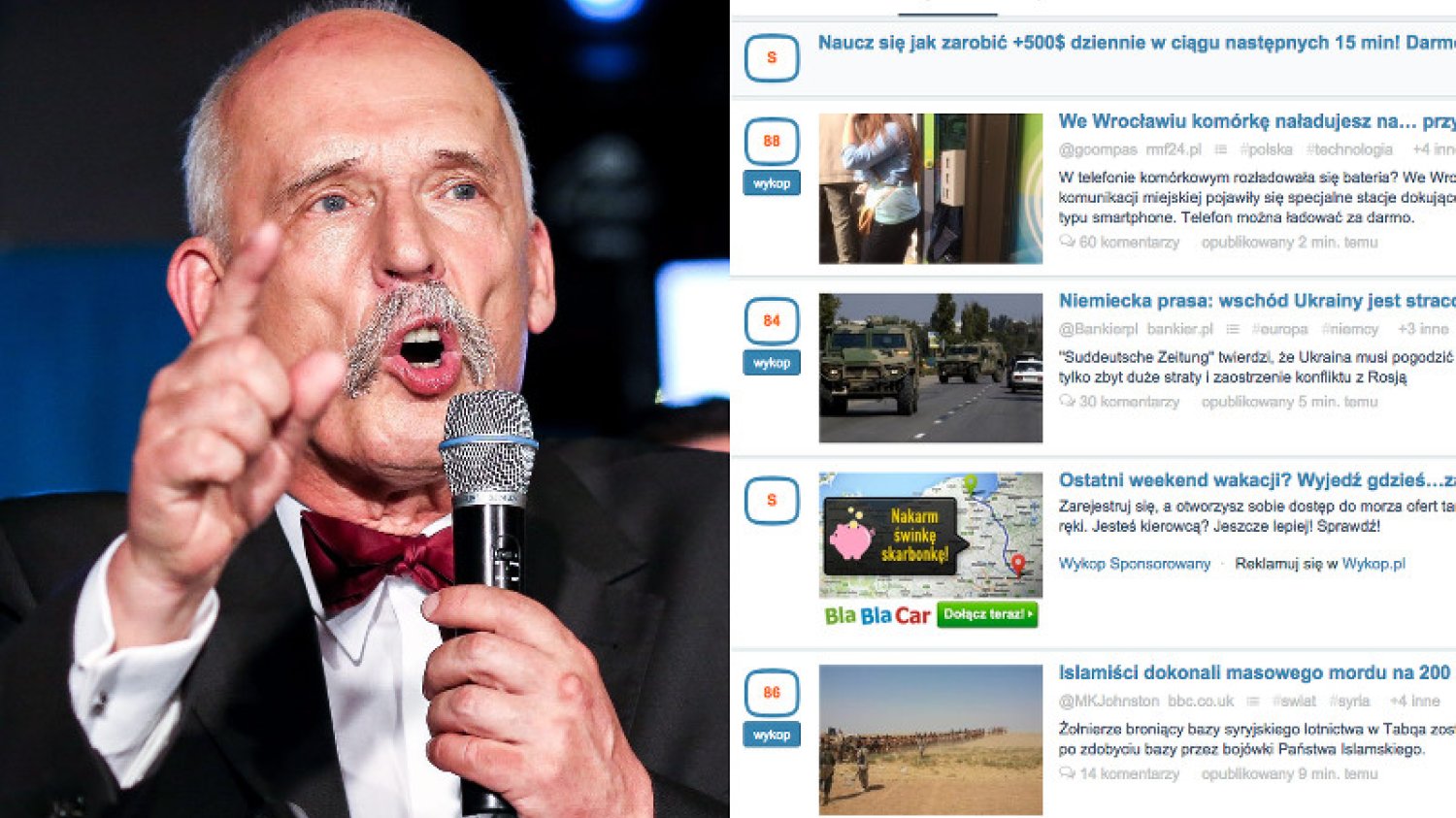 Janusz Korwin-Mikke atakuje wykop.pl? Żąda usunięcia komentarzy i danych użytkownika