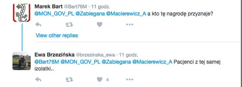 To jeden z twittów na oficjalnym profilu MON