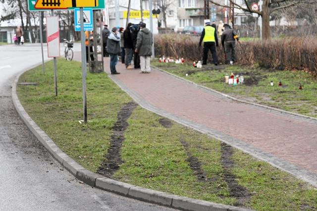 Kamień Pomorski. Miejsce wypadku, w którym zginęło sześć osób