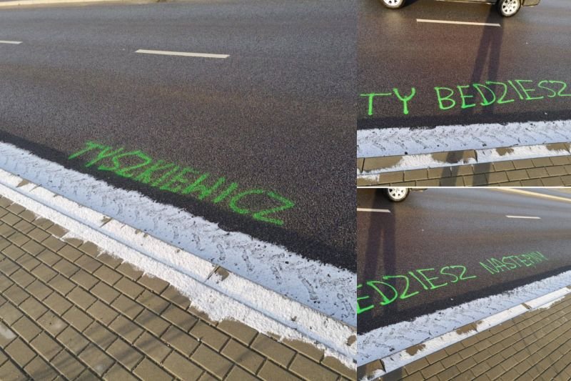 Napis z groźbą pojawił się, gdy Wadim Tyszkiewicz uczestniczył w pogrzebie Pawła Adamowicza w Gdańsku.