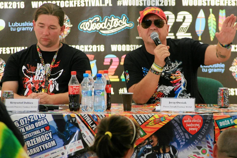 Jerzy Owsiak i jego bliski współpracownik w WOŚP, rzecznik Fundacji Krzysztof Dobies