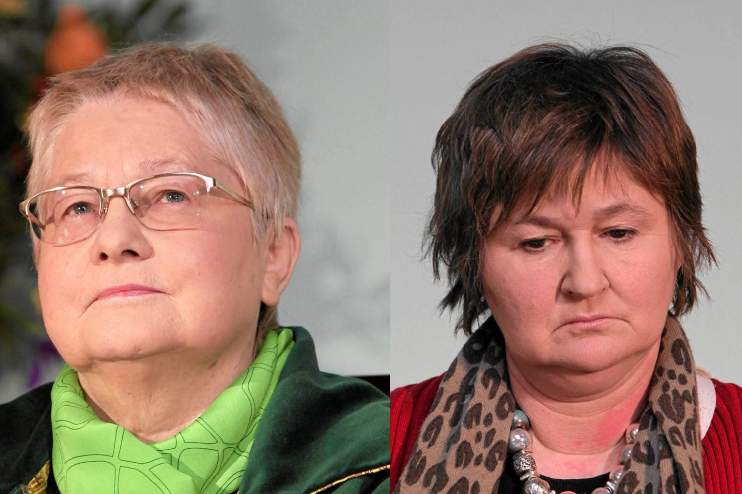 Barbara Labuda i Magdalena Środa na Kongresie Kobiet w marcu 2011 roku.