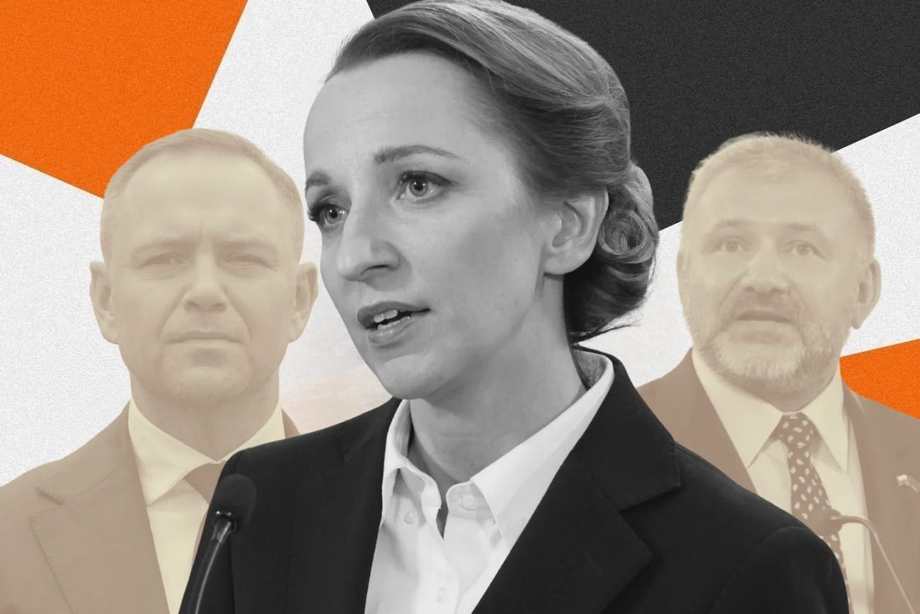 Prezydent Karol Nawrocki, mecenas Sylwia Gregorczyk-Abram, minister sprawiedliwości Waldemar Żurek