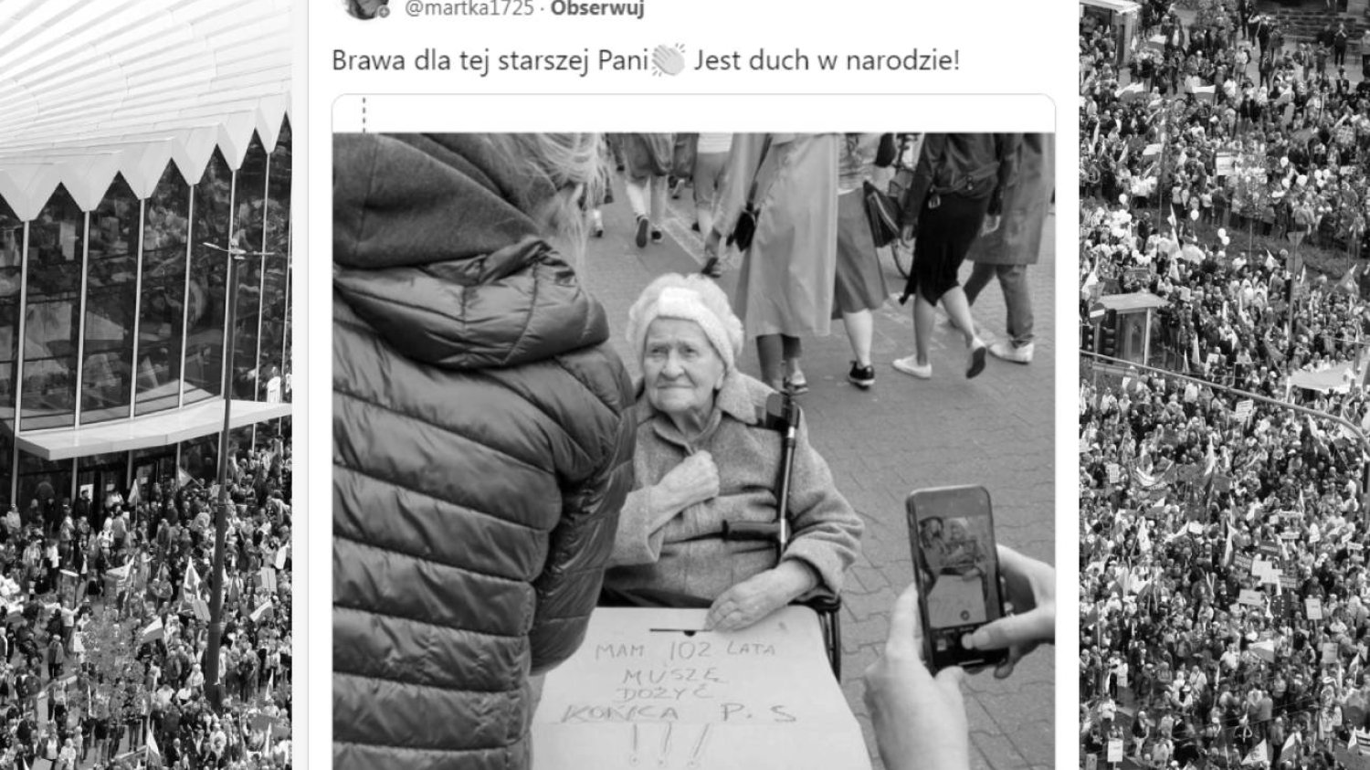 Nie żyje pani Teresa, najstarsza uczestniczka Marszu Miliona Serc