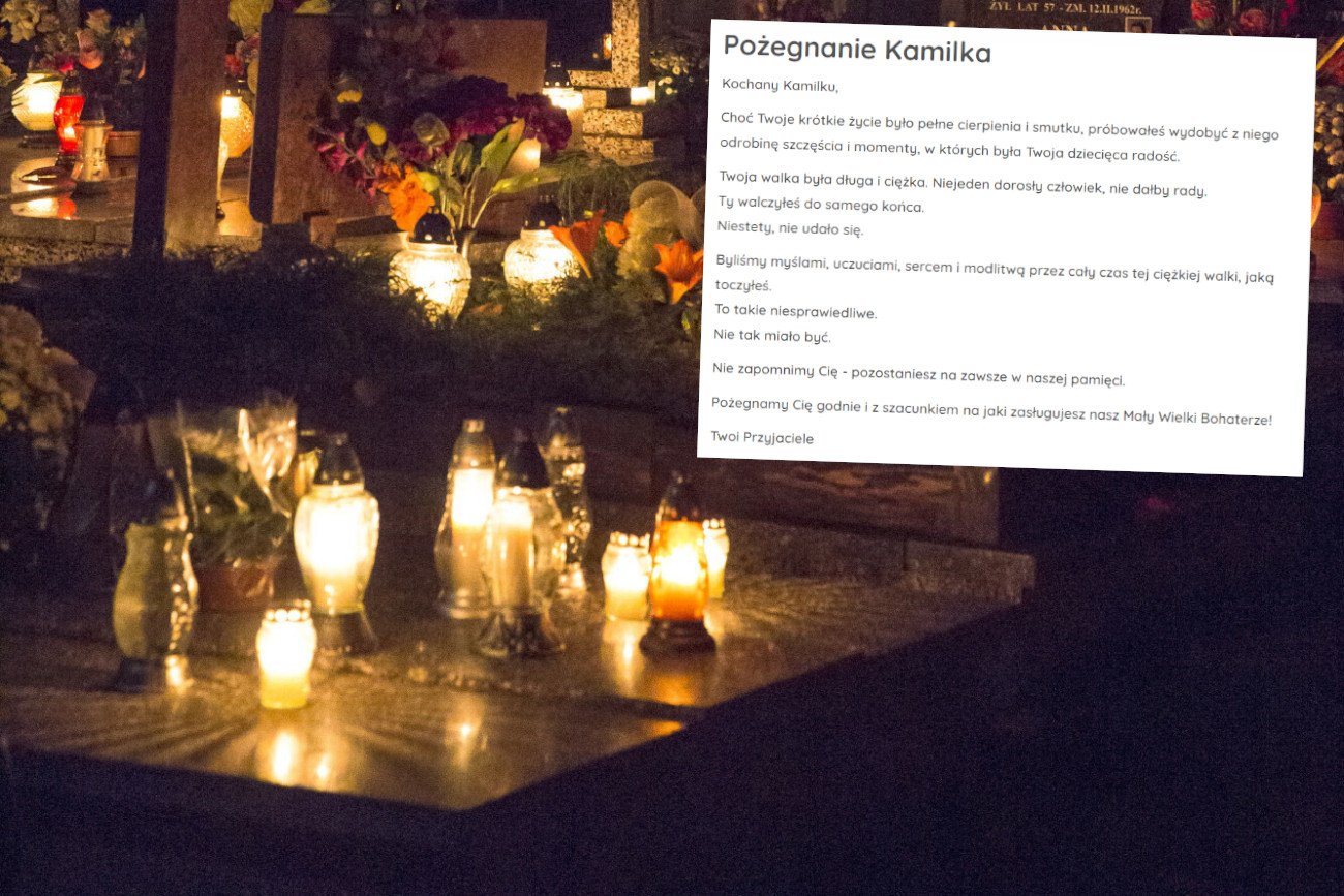 Przyjaciele Kamila z Częstochowy założyli zbiórkę na pogrzeb. Mają też apel Przyjaciele Kamila z Częstochowy założyli zbiórkę na pogrzeb. Mają też apel