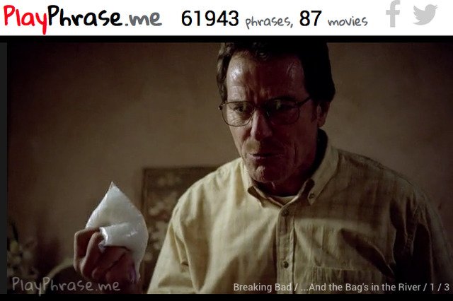 Serwis PlayPhrase.me wykorzystuje fragmenty popularnych seriali i filmów, m.in. "Breaking Bad"