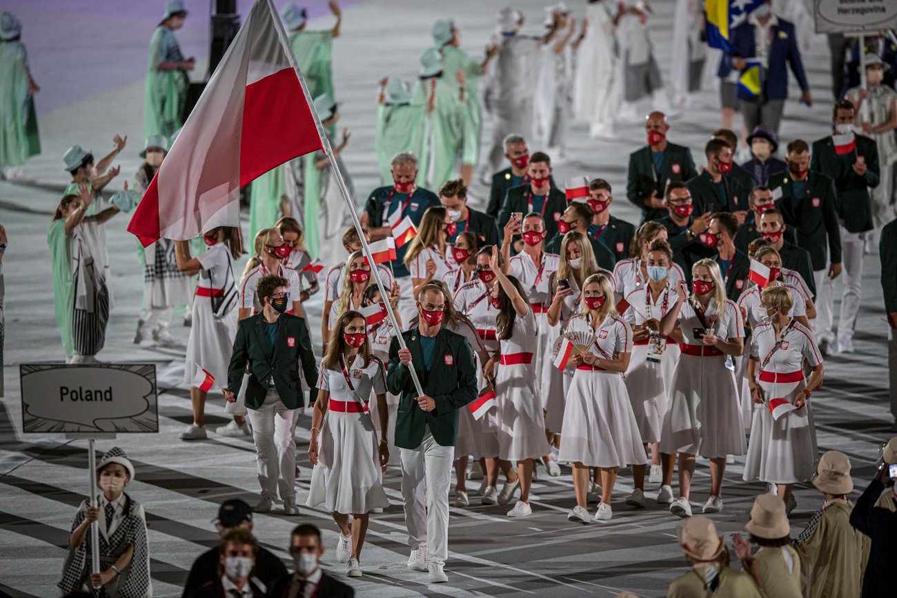 Tak wyglądała polska reprezentacja podczas ceremonii otwarcia igrzysk olimpijskich w Tokio